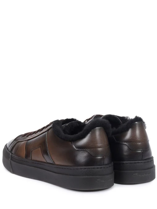 Кеды кожаные на меху SANTONI