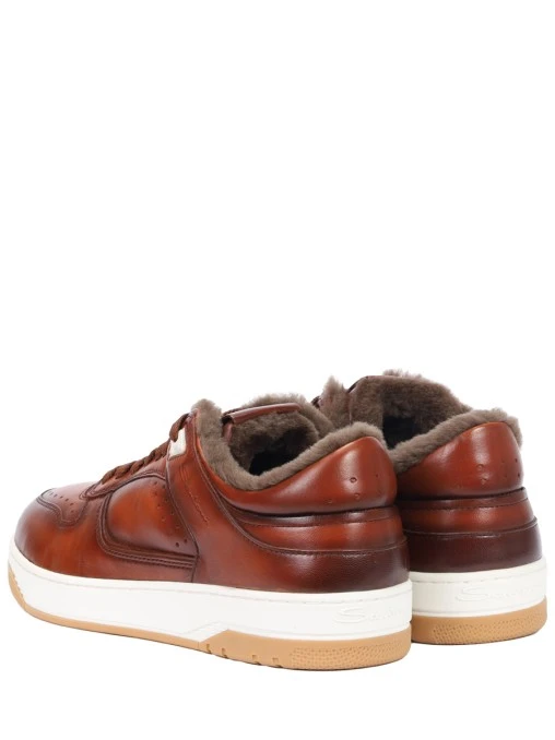 Кеды кожаные на меху SANTONI