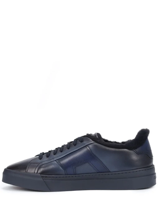 Кеды кожаные на меху SANTONI