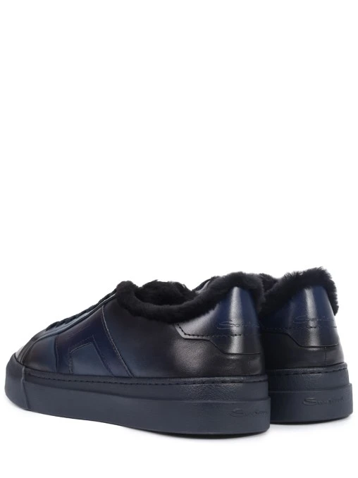 Кеды кожаные на меху SANTONI
