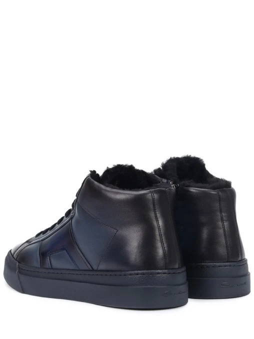 Кеды кожаные на меху SANTONI