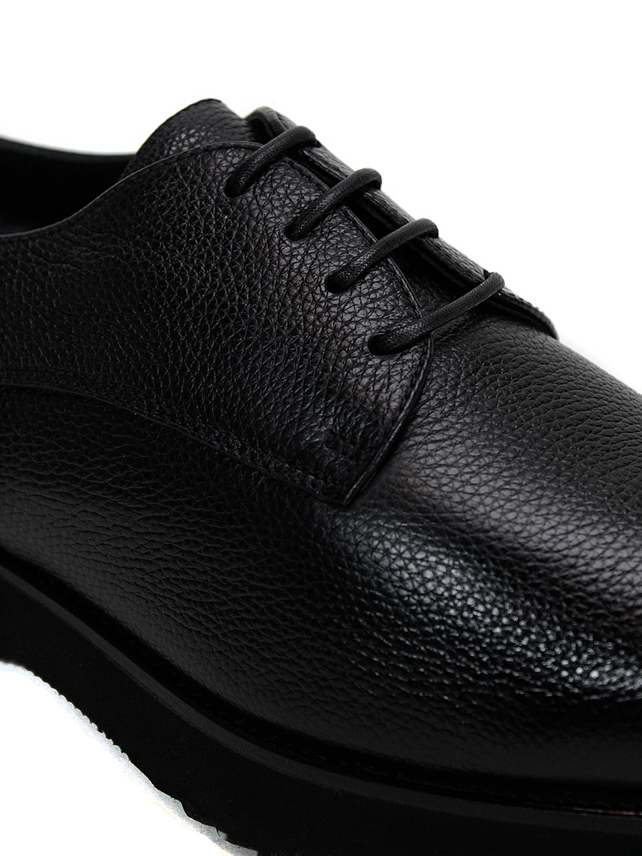 Дерби кожаные на меху