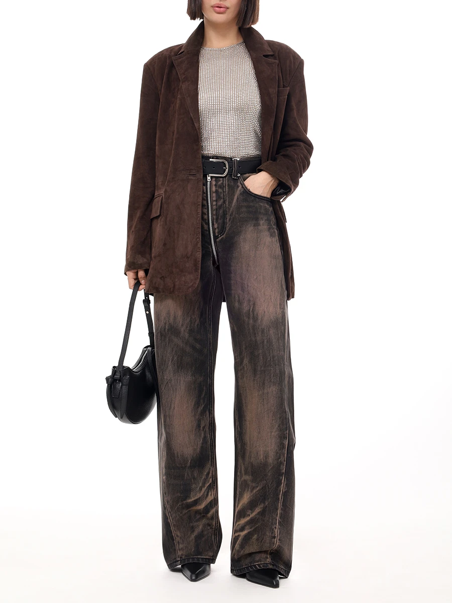 Пиджак замшевый