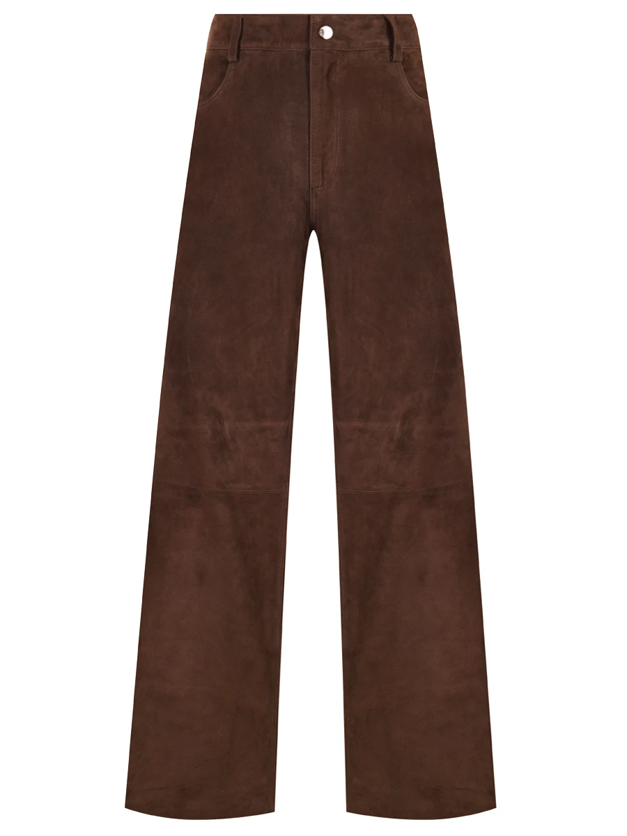 Брюки замшевые