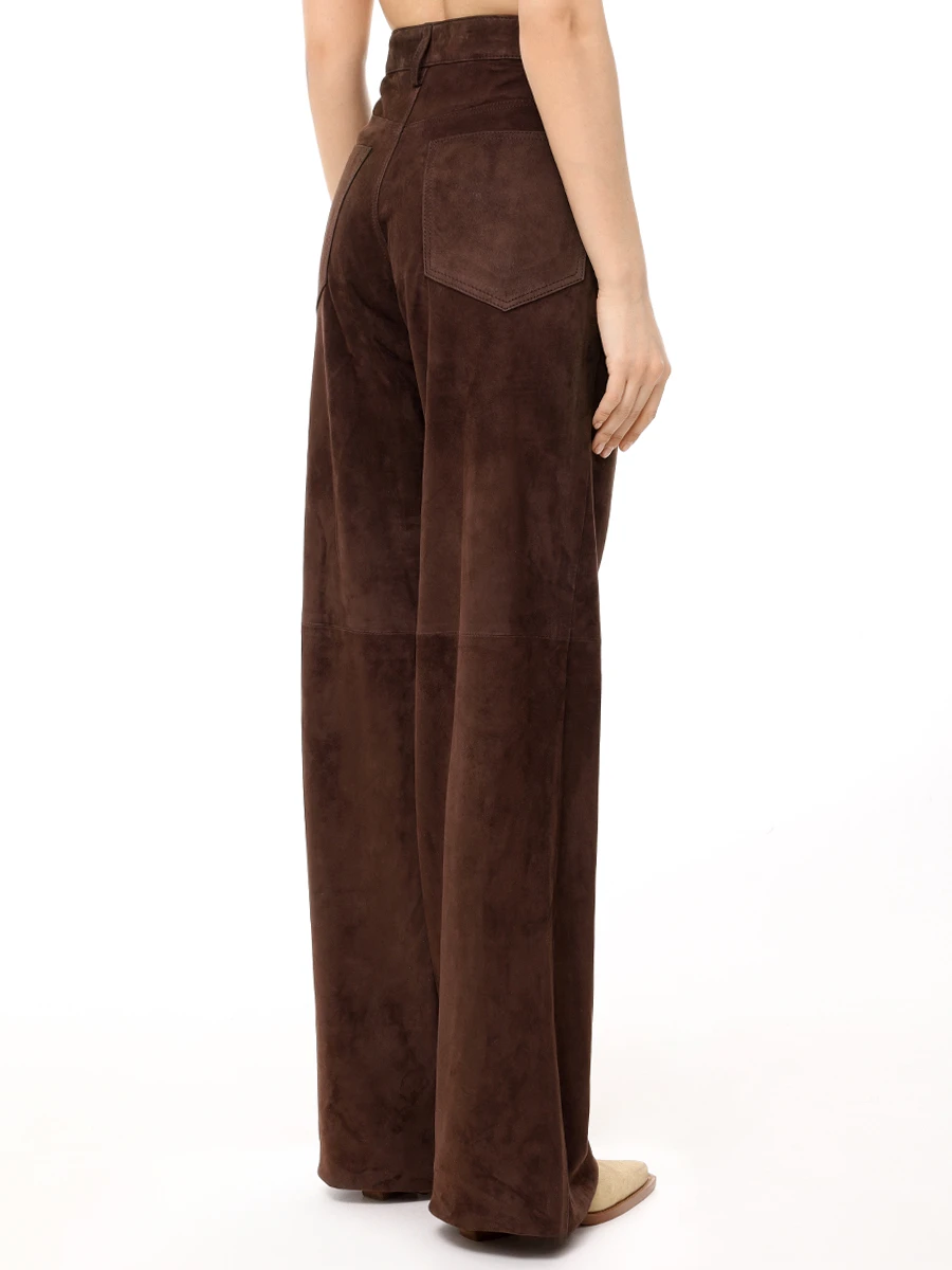 Брюки замшевые