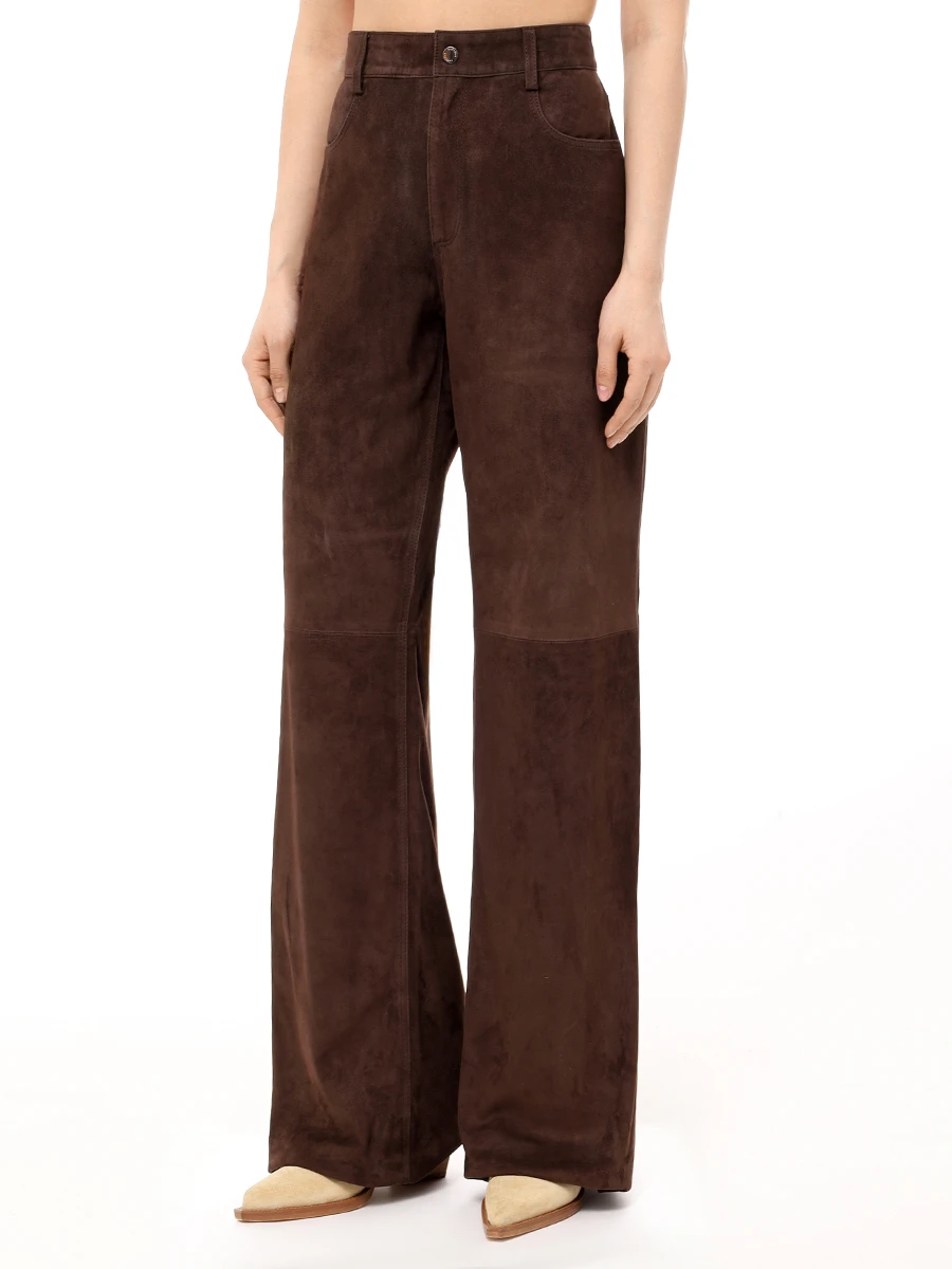 Брюки замшевые