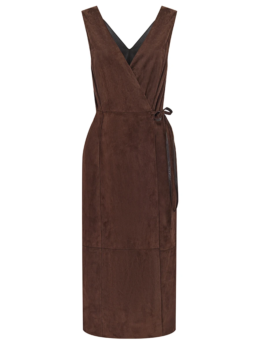 Платье кожаное двустороннее