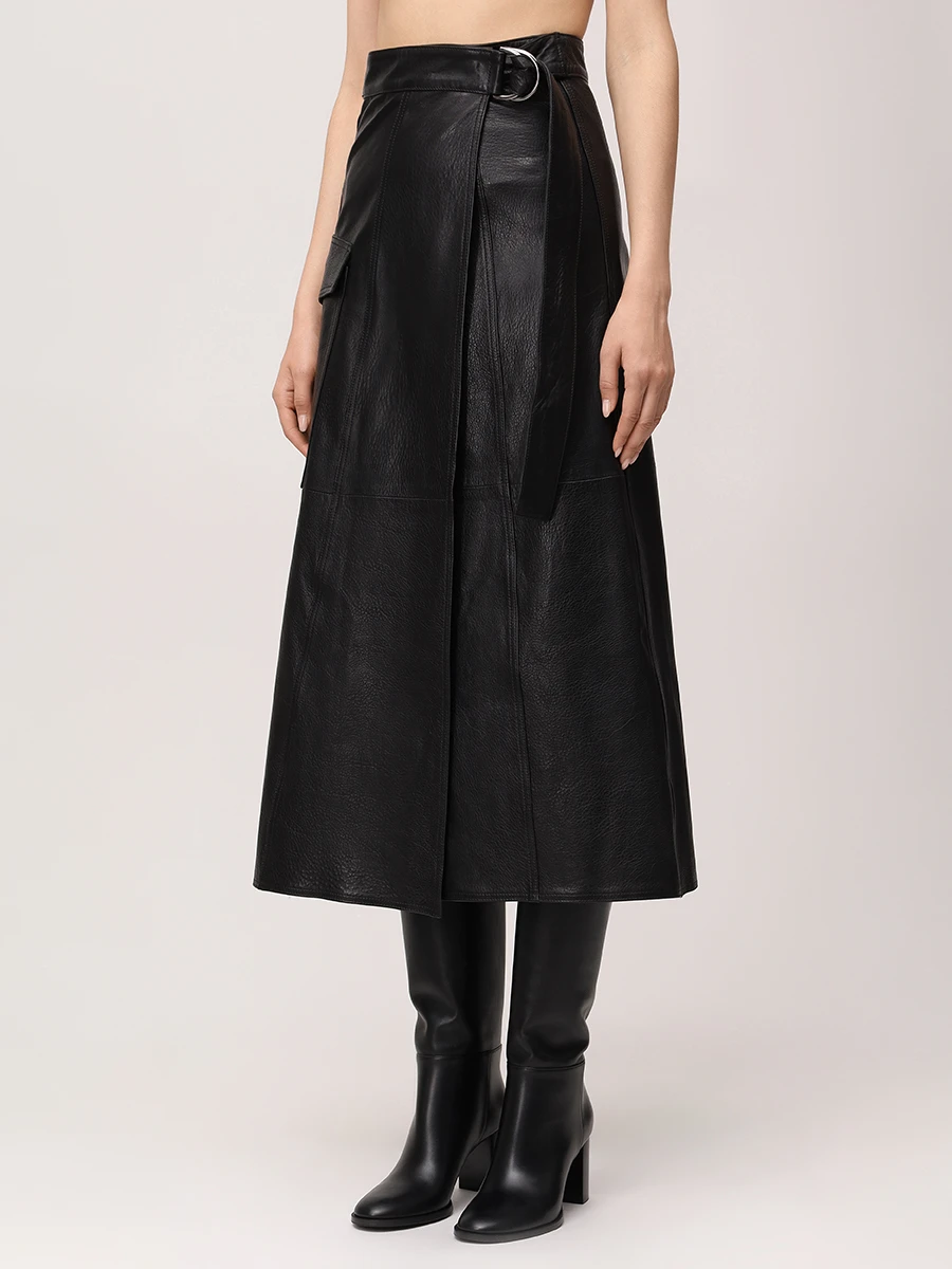 Юбка кожаная