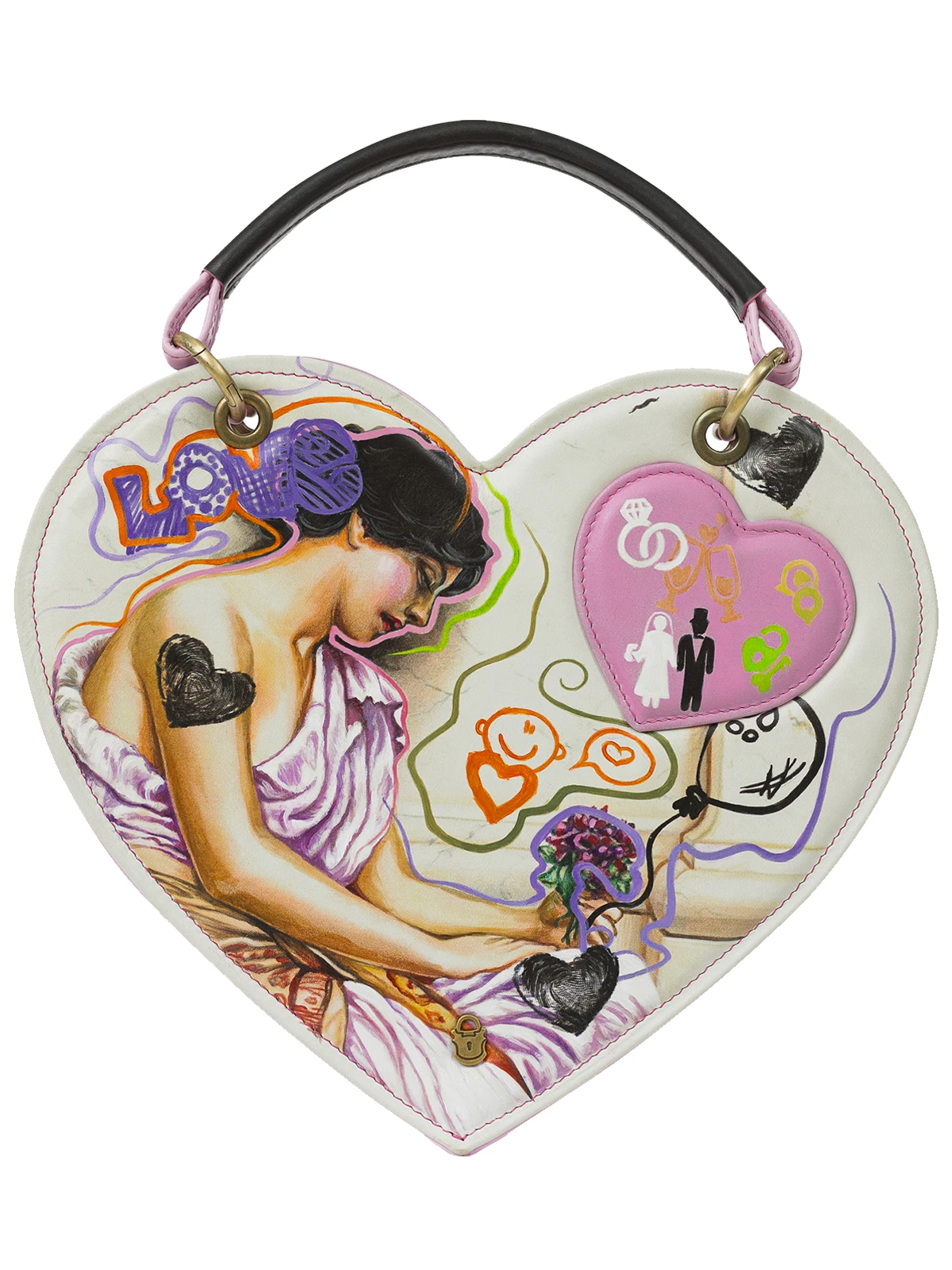 Сумка «Сердце желания» кожаная