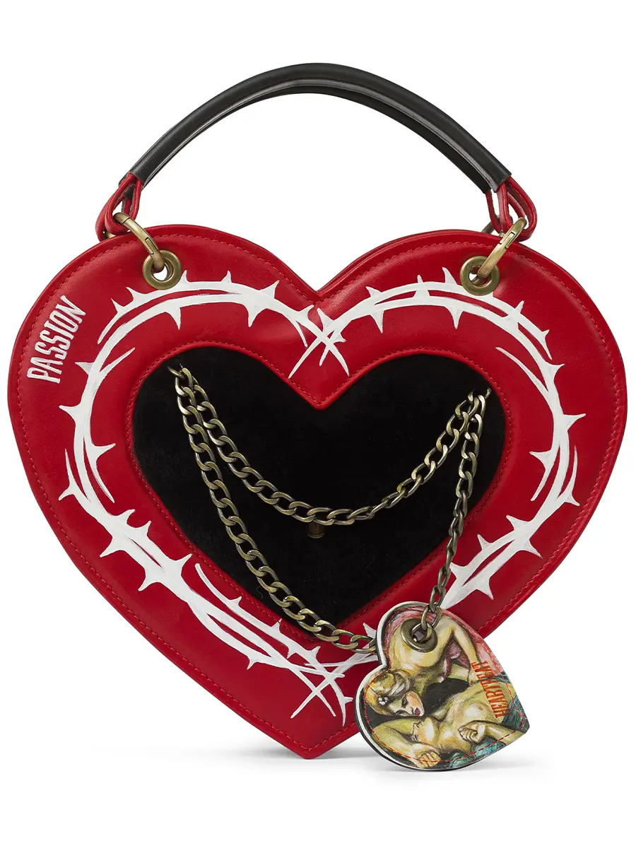 Сумка "Сердце страсти" кожаная