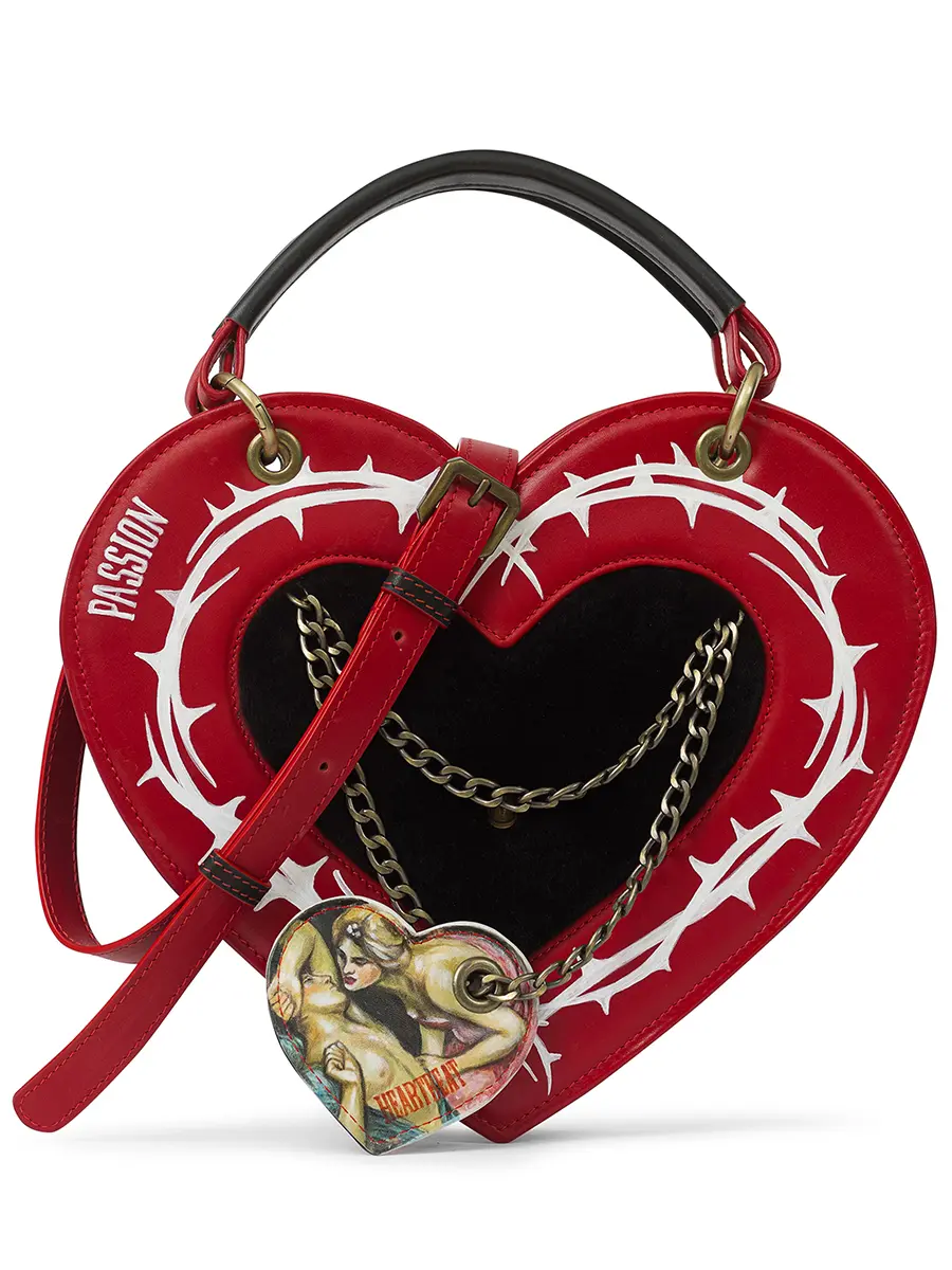Сумка "Сердце страсти" кожаная
