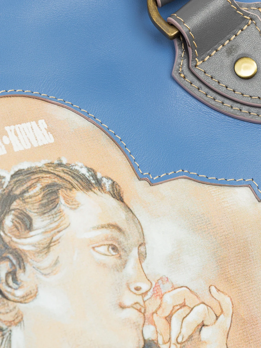 Сумка «Девушка с розой» кожаная