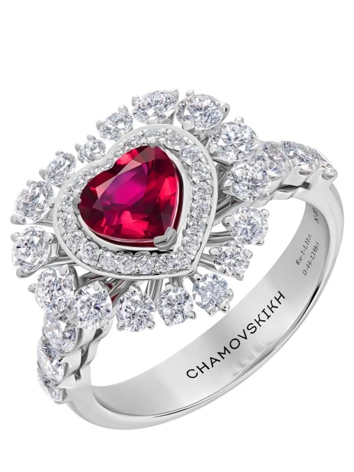 Кольцо с рубином и бриллиантами CHAMOVSKIKH JEWELLERY HOUSE