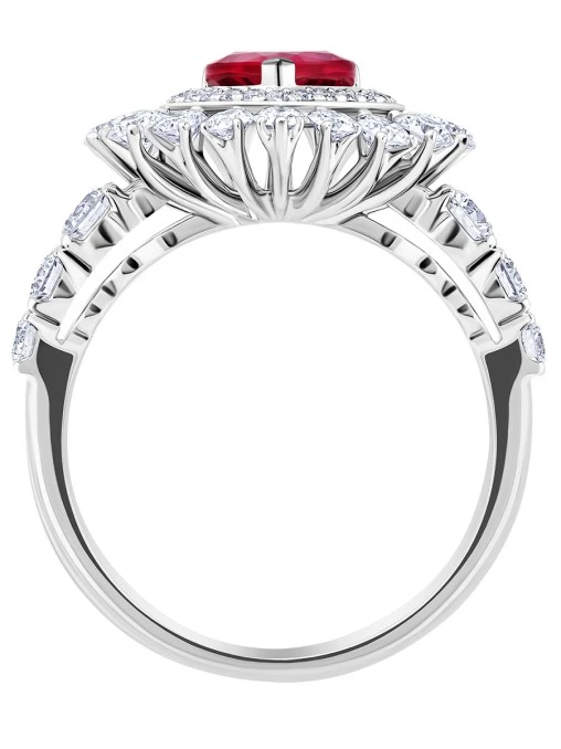 Кольцо с рубином и бриллиантами CHAMOVSKIKH JEWELLERY HOUSE