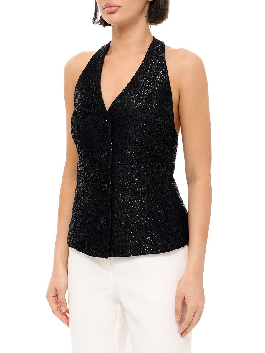 Жилет с пайетками