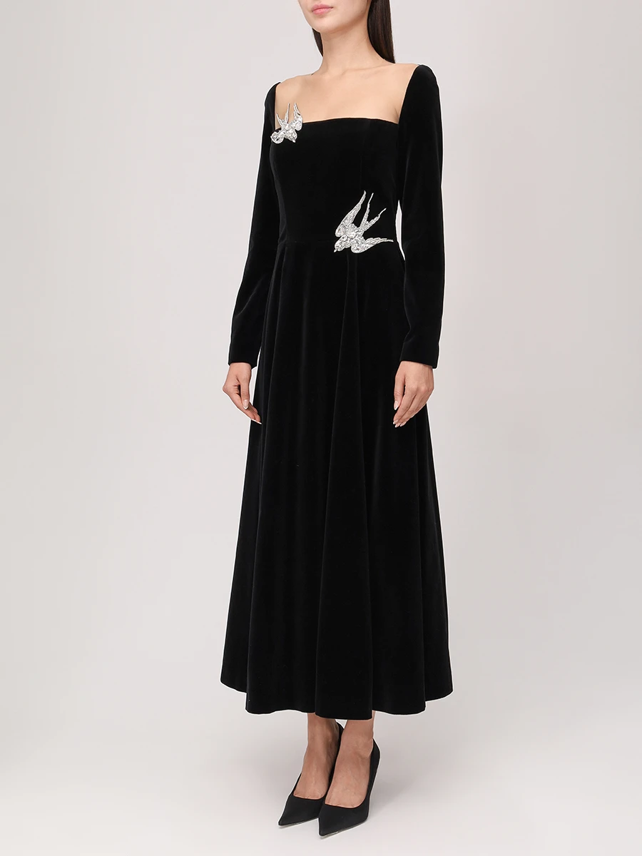 Платье бархатное