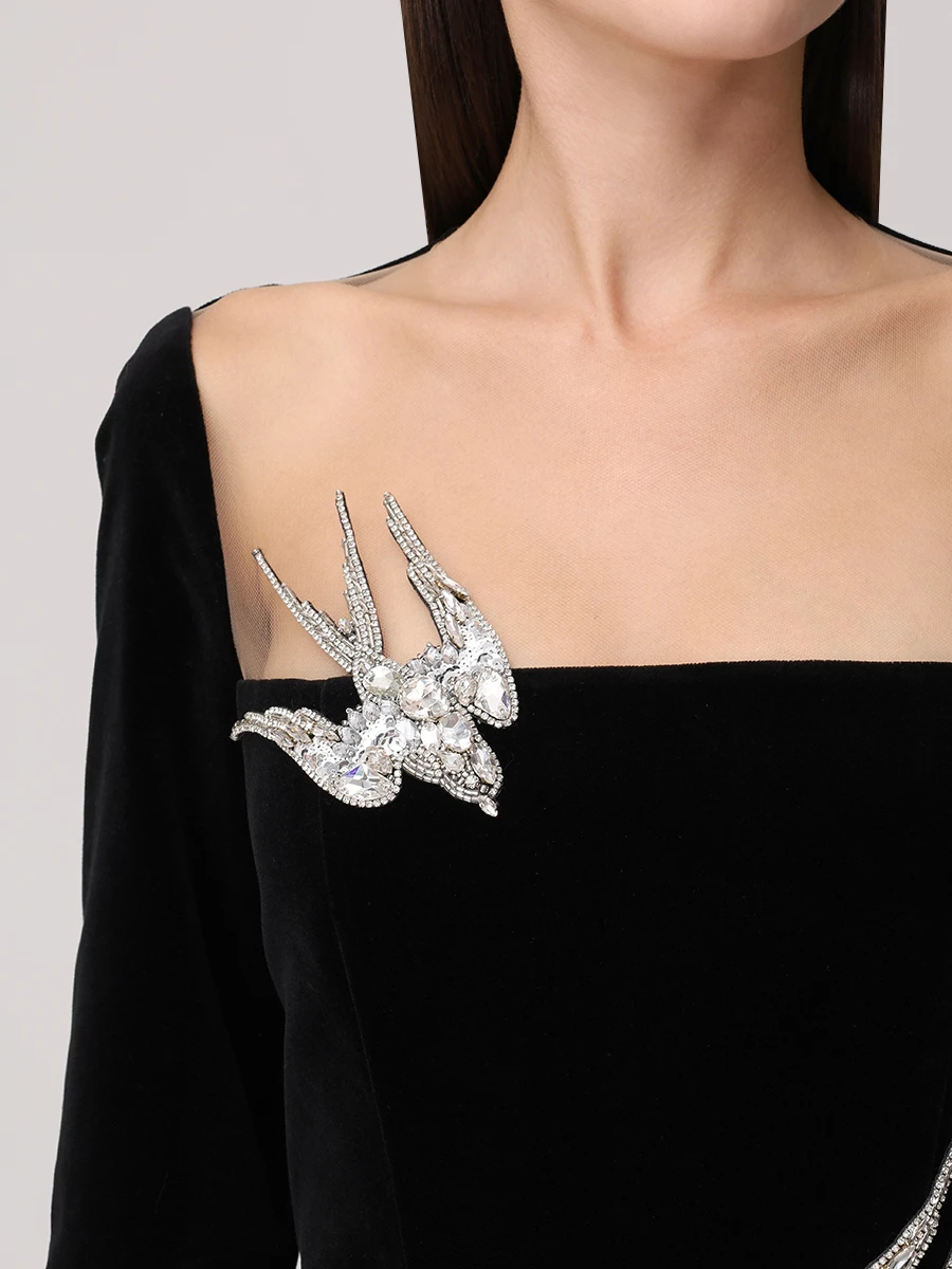 Платье бархатное