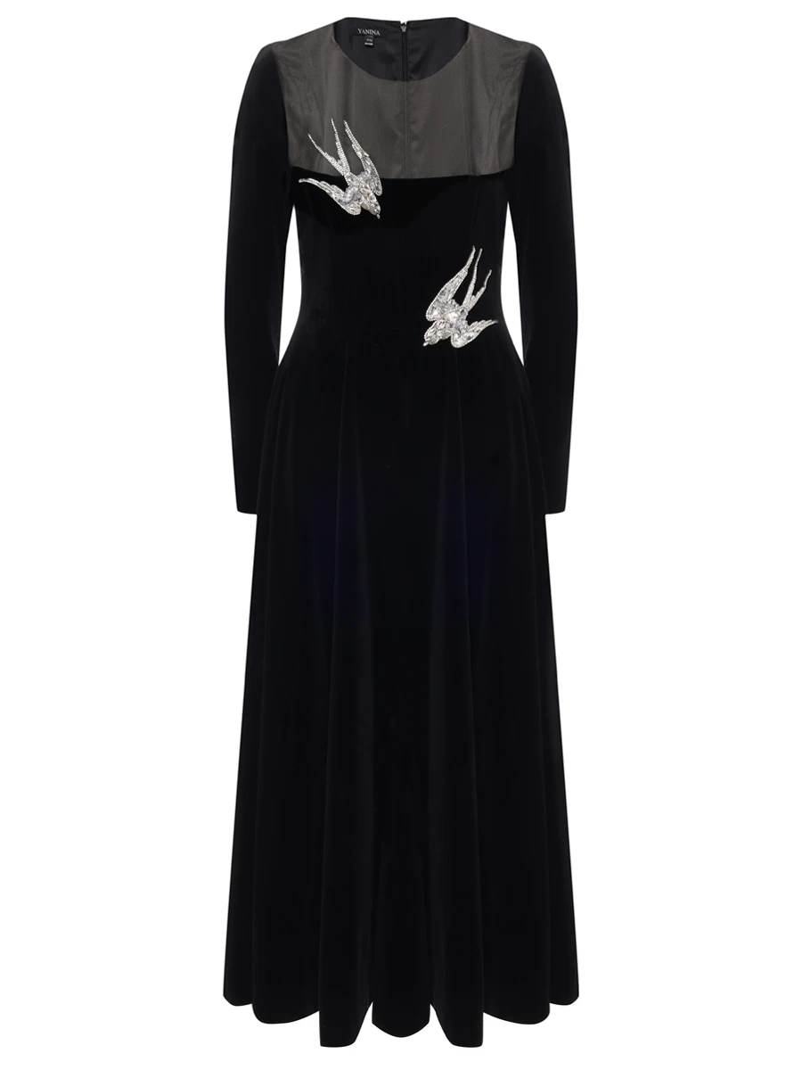 Платье бархатное