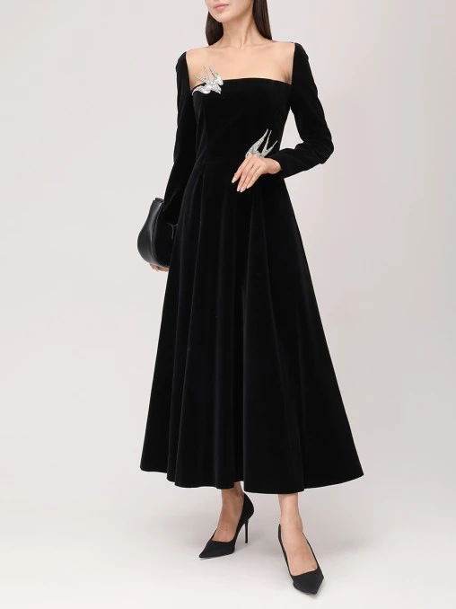 Платье бархатное YANINA