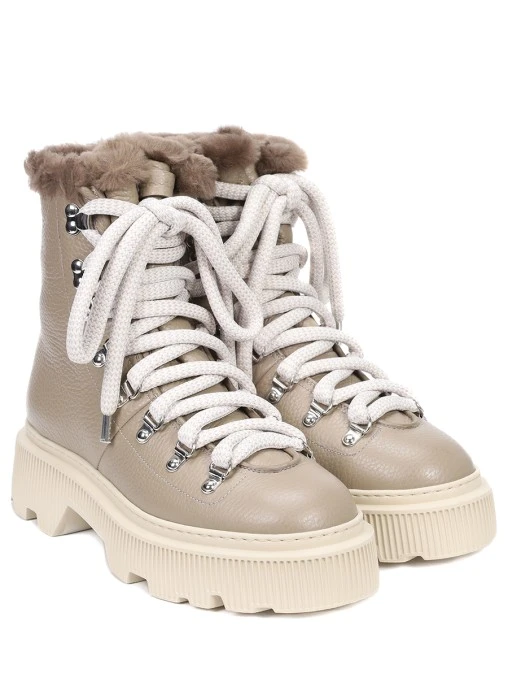 Ботинки кожаные на меху SANTONI