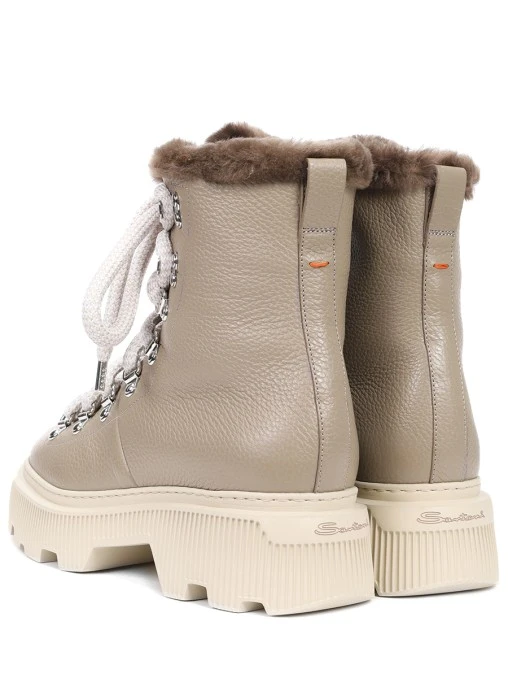 Ботинки кожаные на меху SANTONI