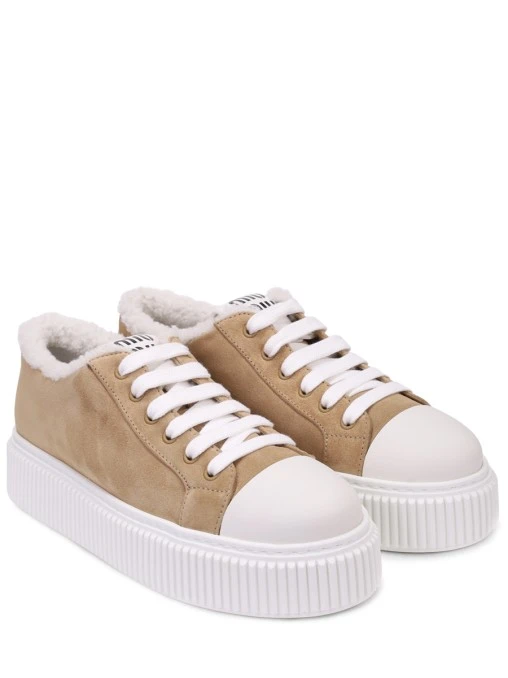 Кеды замшевые на меху MIU MIU