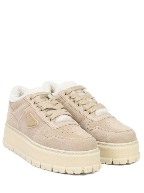 Кеды замшевые на меху PRADA