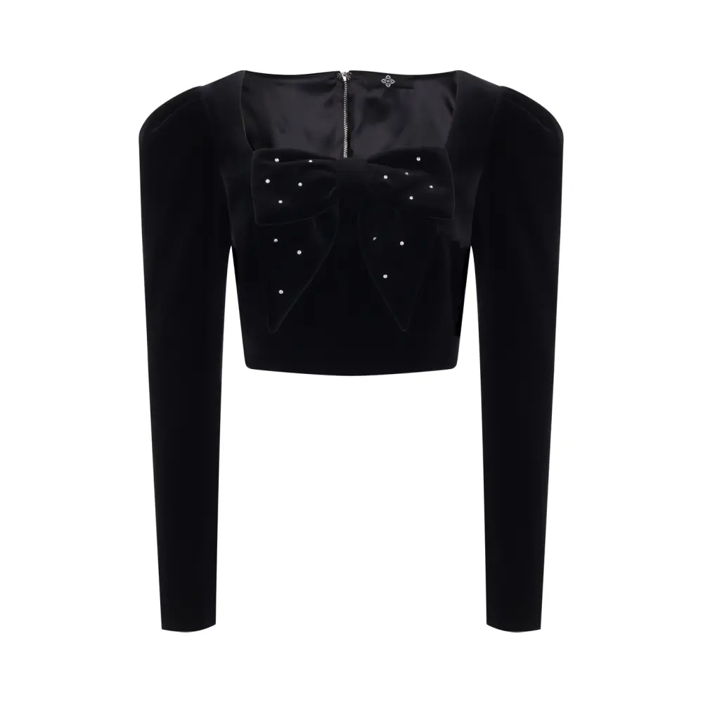 Блуза бархатная Bow velvet