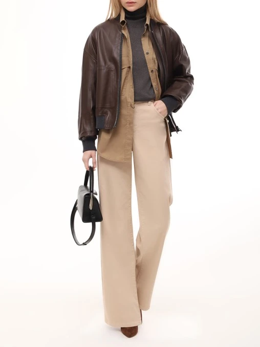 Куртка кожаная BRUNELLO CUCINELLI