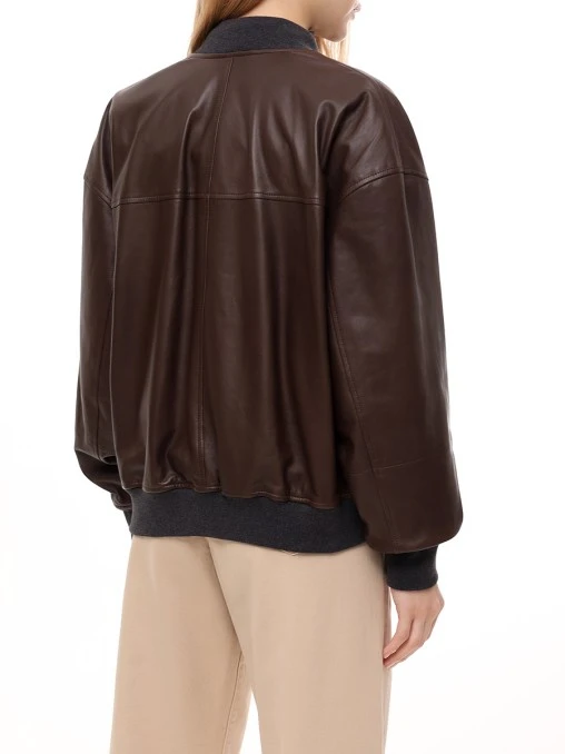 Куртка кожаная BRUNELLO CUCINELLI