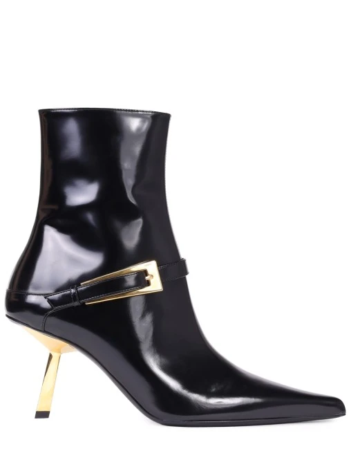 Ботильоны кожаные SAINT LAURENT