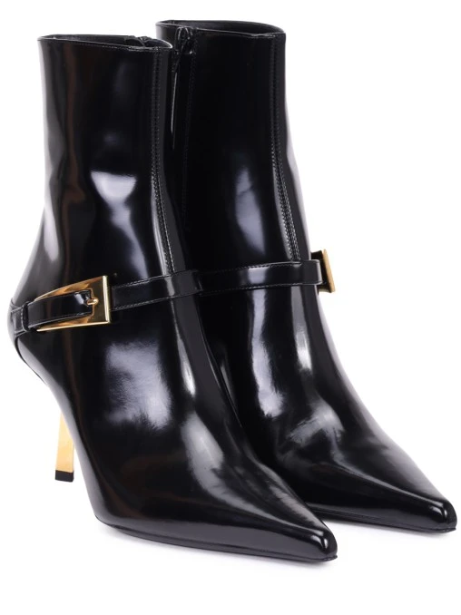 Ботильоны кожаные SAINT LAURENT