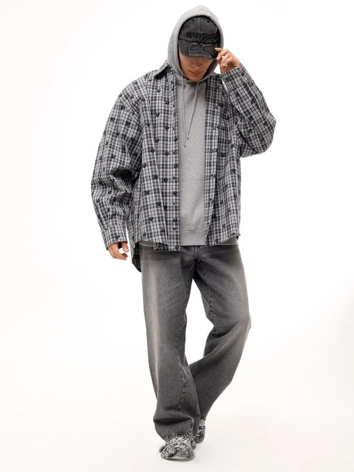 Худи хлопковое на флисе VETEMENTS