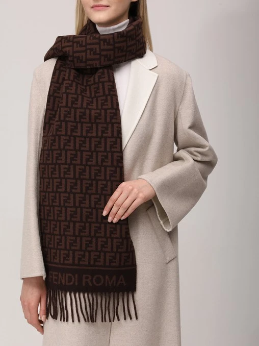 Шарф из шерсти и кашемира Fendi Roma FENDI