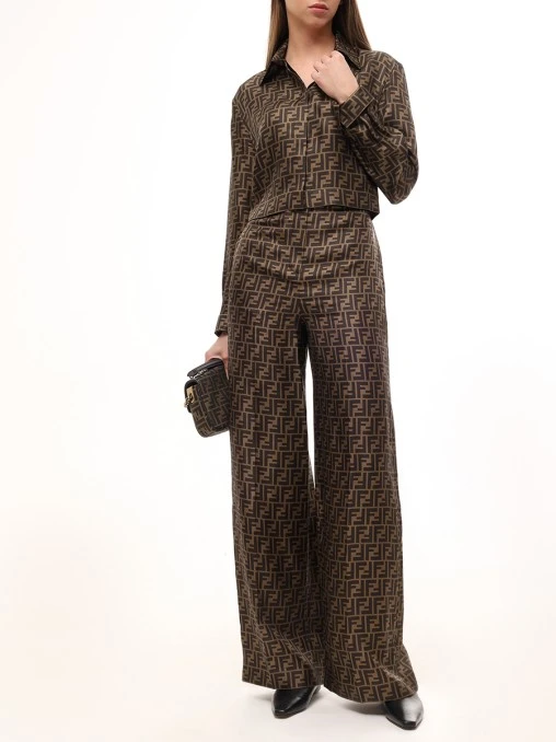 Блуза шелковая FENDI