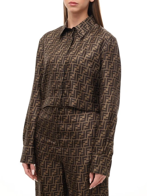 Блуза шелковая FENDI