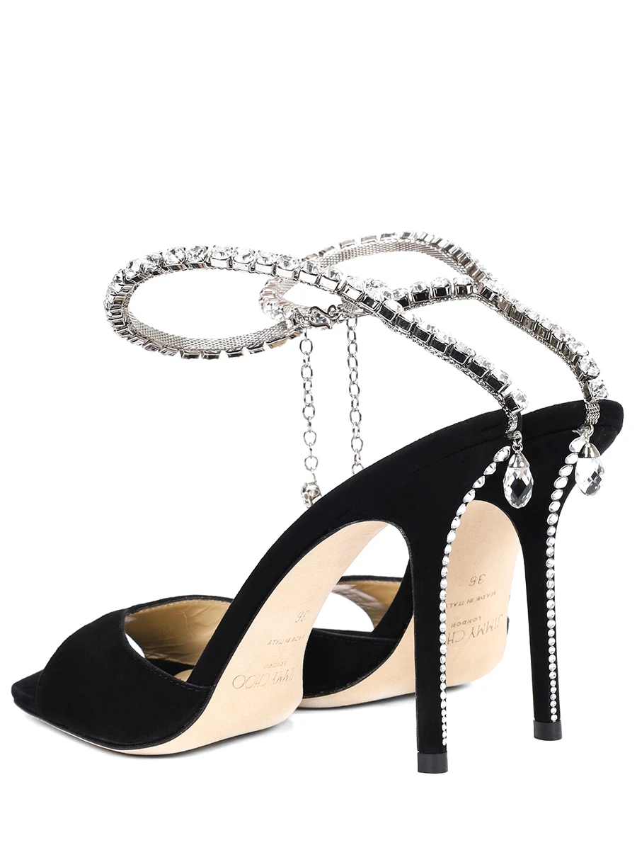 Босоножки замшевые