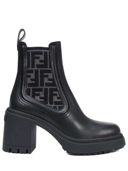 Ботильоны кожаные FENDI