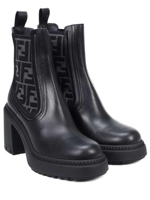 Ботильоны кожаные FENDI