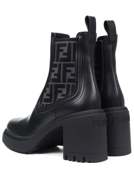 Ботильоны кожаные FENDI