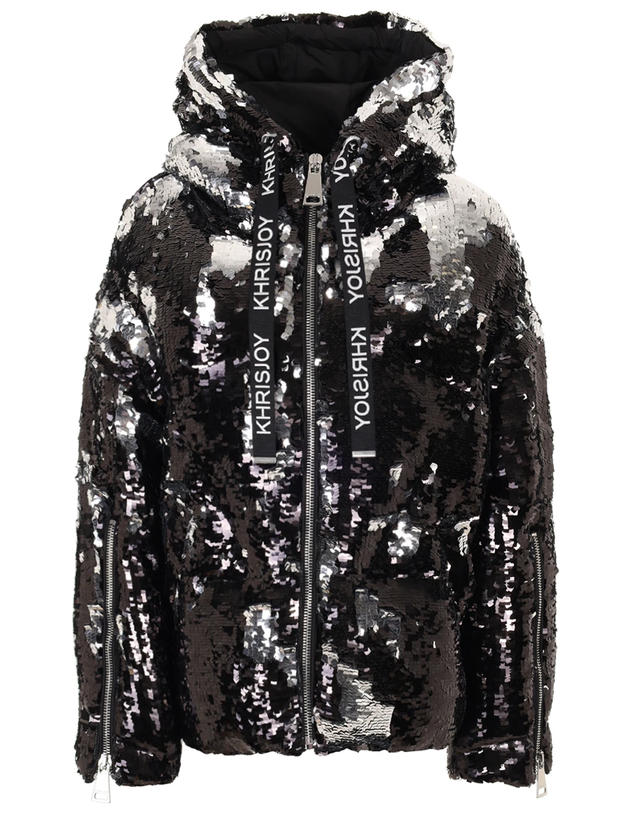 Пуховик с пайетками