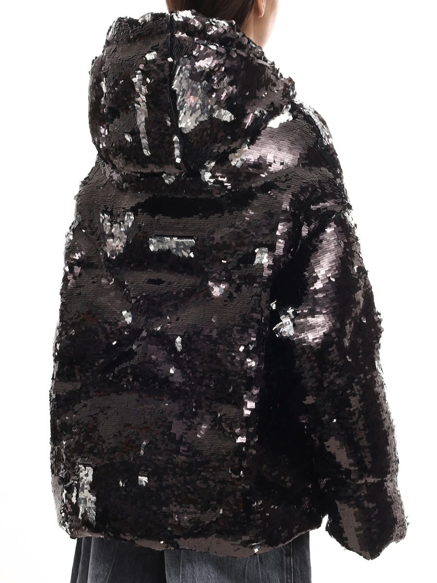 Пуховик с пайетками