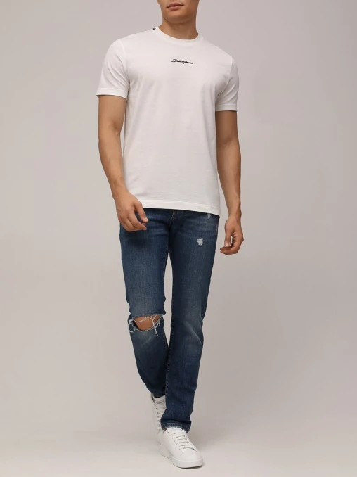 Джинсы Slim Fit хлопковые DOLCE & GABBANA