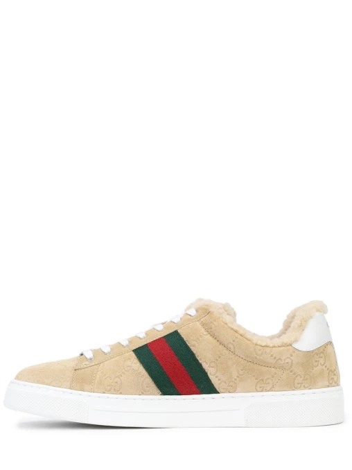 Кеды замшевые Ace на меху GUCCI