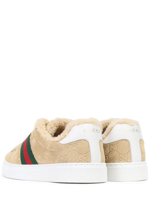Кеды замшевые Ace на меху GUCCI