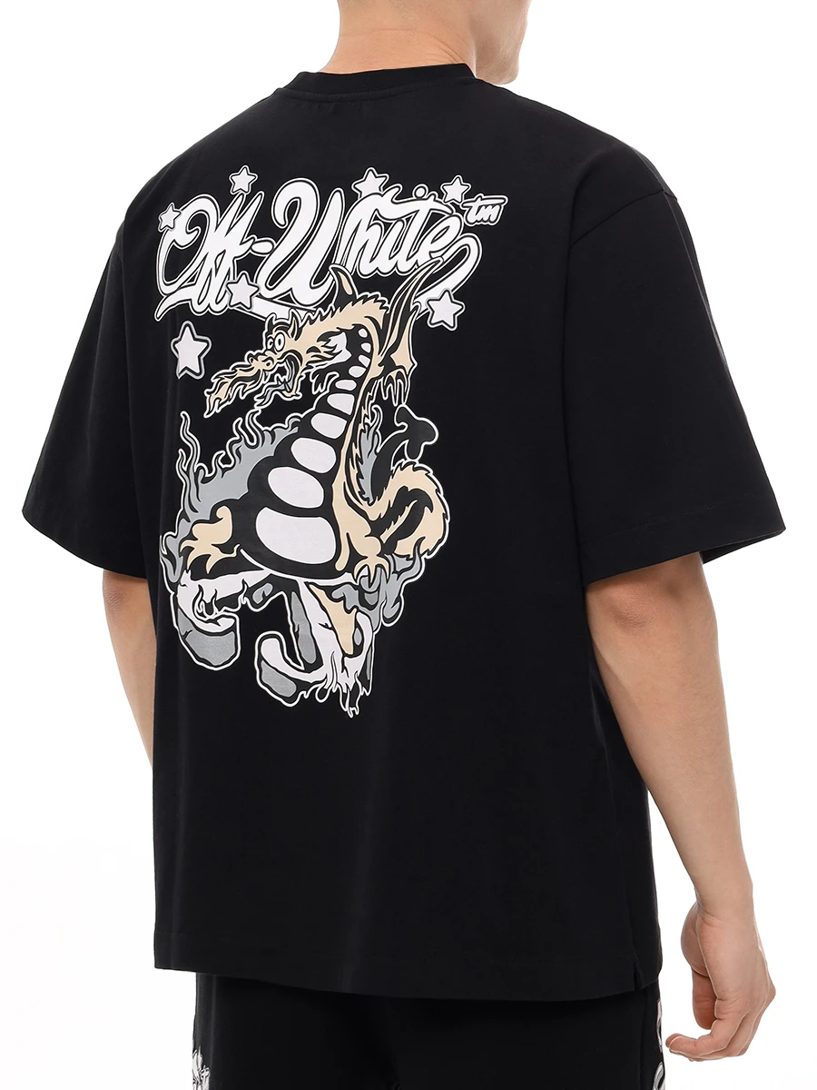 Футболка хлопковая от OFF-WHITE за 34 860 рублей со скидкой 30