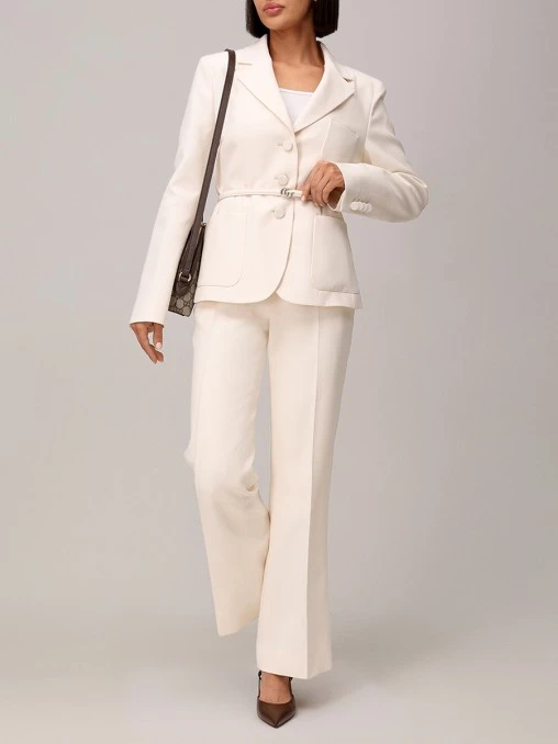 Брюки из шелка и шерсти GUCCI