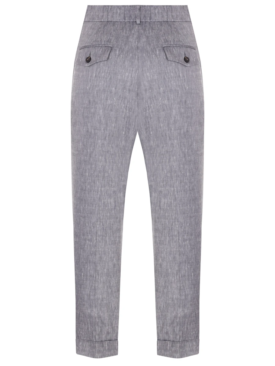 Брюки из шерсти и льна