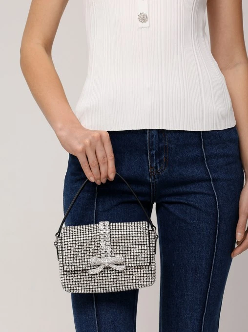 Сумка со стразами SELF-PORTRAIT