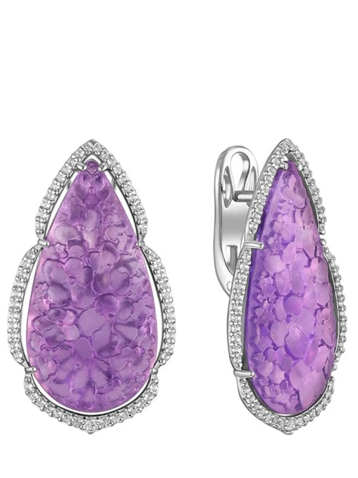 Серьги Пармская фиалка NATASHA LIBELLE